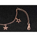 Hot sale new design rose gold anklet with bulk star charms